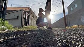 public eating and car adventure with moaning amateurs