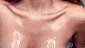 i fuck my big tits with dildo