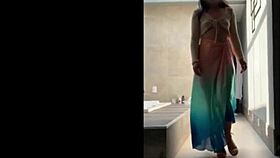 Glamorous Outdoor Scene In Miniskirt And Nylon