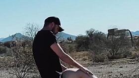 Blonde Couple Has Risky Sex On Roadside!