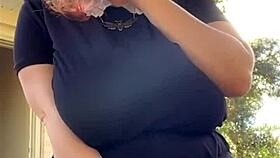 The Alternative Milf Next Door Smokes Out Back