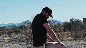 Blonde Couple Has Risky Sex On Roadside!