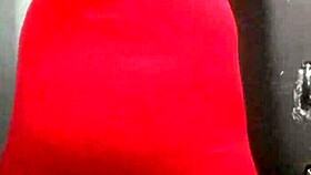 This fat booty tranny struts in a dress, looking sexy and ready