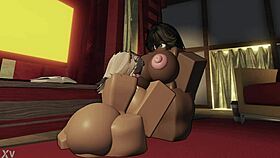 Huge black cock powerfully splits pussy open in apartment. Intense moaning fills the room.