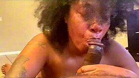 Lady Rae X showcases her deepthroat expertise on a massive black cock