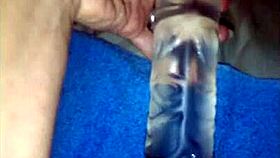 Wife hayley uses big dildo in part one.