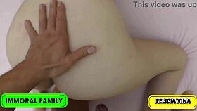 felicia vina's wild hunger drives her to devour cum-covered cake. just a quickie with that curvy babe.