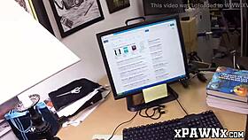 Pretty Babe Fucks Broker Hard!