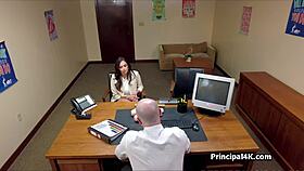 high class wife titty fucks principal's big dick