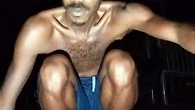 Skinny Pretty Girl Works Out in Park with Father in Law