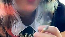 The Alternative Milf Next Door Smokes Out Back