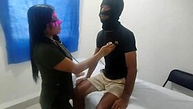 Pretty Doctor Expresses Milk From Big Nipples While Giving Blowjob To Small Cock And Big Cock.