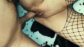 Beautiful milf wife put on stockings and seduced her husband for anal... oops, i mean, for some fun