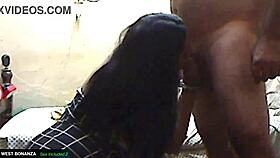 Latina Gives Deepthroat Blowjob Before Work