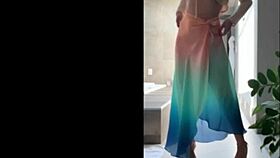 Glamorous Outdoor Scene In Miniskirt And Nylon