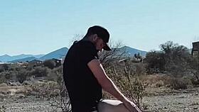 Blonde Couple Has Risky Sex On Roadside!