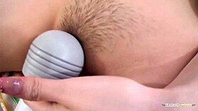 asian hottie takes seductive shower before creampie and penetration