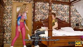 stranger rimjob on big fake tits