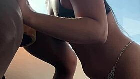 Cute ebony girl licks big cock for first time 😘