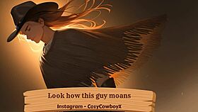 Check out how this guy expresses his moans during the session