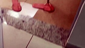 cum deliciously in brunette's pussy, dick soft after