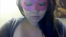 this bbw babe casually sucks on her big toy, moaning with pleasure as she rides it hard