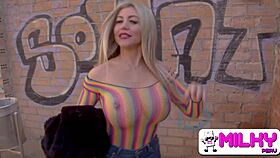 Busty spanish milf resists dickflash in park