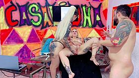 tattoo studio pussy banging frenzy