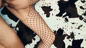 Beautiful milf wife put on stockings and seduced her husband for anal... oops, i mean, for some fun