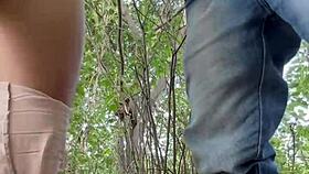 Weekend FUCKING the Neighbor in the WOODS During Outdoor Holiday