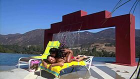 Dee gets massaged and banged by the pool in hot interracial action! 🔥