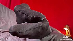 my anthracite nylon feet rubbing close up