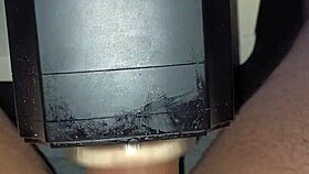 lovense solace toy used for cumshot by mysterious stranger in homemade scene