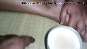 Aunty And Stepbrother Reveal Hairy Pussy In Dorm