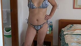 Why Does My Stepmom Flash Her Hairy Pussy and Tits in a Bikini on the Beach?
