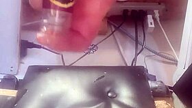 i feel intense pleasure inserting a huge bottle into my ass for solo anal masturbation