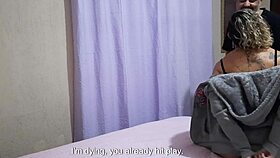 Step-uncle persuades niece to join intimate family bonding activities.