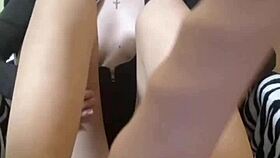 Elza Koms uses big dildo on curvy pussy