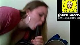 Hot teen riding black cocks outdoors.