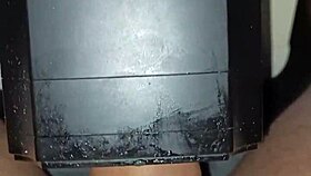 lovense solace toy used for cumshot by mysterious stranger in homemade scene