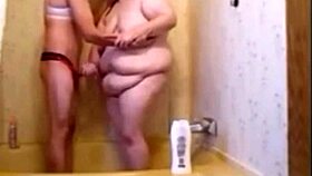 Shower scene with bathing and intimate moments