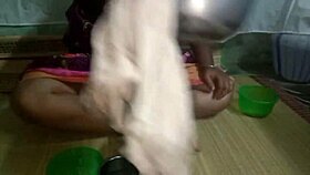 Aunty And Stepbrother Reveal Hairy Pussy In Dorm