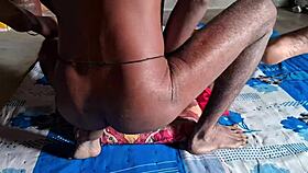 Desi Wife Bent Over in Uniform Takes Mother-in-Law's Black Assfucking Creampie