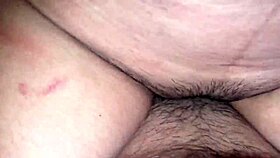 aunty bent over and fucked hard in tight doggy style action.