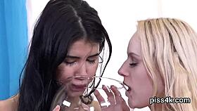 Sensual lesbian kittens squirt wet twats in passionate ecstasy.