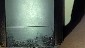 lovense solace toy used for cumshot by mysterious stranger in homemade scene