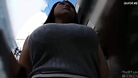 kaho shibuya anri okita ruri saijo competing in best breast contest