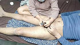 Stepmom trims my cock hair in homemade vid! 😜