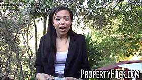 Young Black Real Estate Agent Gets Tricked Into Fucking Pervert With Camera