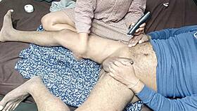 Stepmom trims my cock hair in homemade vid! 😜